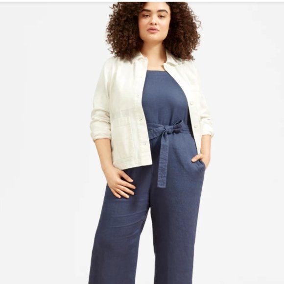 Everlane Linen Square-Neck Jumpsuit nwot - Picture 2 of 6